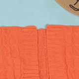 Fashion Women's Autumn Winter Solid Color Long Knit Cardigan Coat