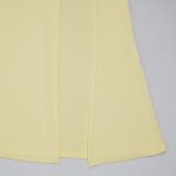 Fashion Women's Halter Neck Knit Cut-Out Sexy Slit Dress