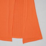 Fashion Women's Halter Neck Knit Cut-Out Sexy Slit Dress