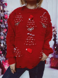 Women Pearl Christmas Sweater