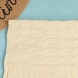 Fashion Women's Autumn Winter Solid Color Long Knit Cardigan Coat