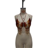 Women's Beach Bikini Multi-Color Bead Chest Chain Holidays Multi-Layer Faux Pearl Fringe Vest