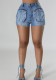 Women's Fashion Cargo Pocket Stretchy Sexy Slim Fit Denim Shorts
