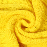 Fashion Women's Autumn Winter Solid Color Long Knit Cardigan Coat