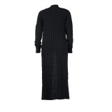 Fashion Women's Autumn Winter Solid Color Long Knit Cardigan Coat