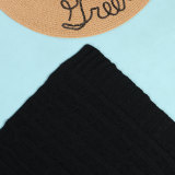 Fashion Women's Autumn Winter Solid Color Long Knit Cardigan Coat