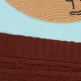 Fashion Women's Autumn Winter Solid Color Long Knit Cardigan Coat