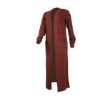 Fashion Women's Autumn Winter Solid Color Long Knit Cardigan Coat