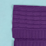 Fashion Women's Autumn Winter Solid Color Long Knit Cardigan Coat