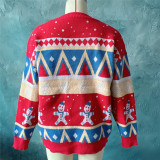 Women Casual Christmas Round Neck Long Sleeve Sweater