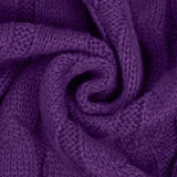 Fashion Women's Autumn Winter Solid Color Long Knit Cardigan Coat