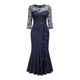Women formal party fishtail maxi dress