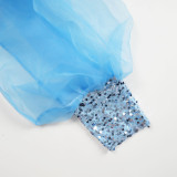 Sequin Party Evening Dress African Women's Plus Size Coat High Waist Dress Two-Piece Set