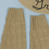 Fashion Women's Autumn Winter Solid Color Long Knit Cardigan Coat