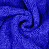 Fashion Women's Autumn Winter Solid Color Long Knit Cardigan Coat