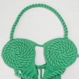 Fashion Women's Halter Neck Knit Cut-Out Sexy Slit Dress