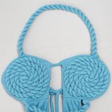 Fashion Women's Halter Neck Knit Cut-Out Sexy Slit Dress