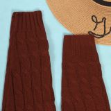 Fashion Women's Autumn Winter Solid Color Long Knit Cardigan Coat