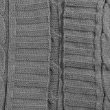 Fashion Women's Autumn Winter Solid Color Long Knit Cardigan Coat