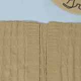 Fashion Women's Autumn Winter Solid Color Long Knit Cardigan Coat