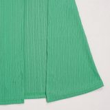 Fashion Women's Halter Neck Knit Cut-Out Sexy Slit Dress