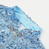 Sequin Party Evening Dress African Women's Plus Size Coat High Waist Dress Two-Piece Set