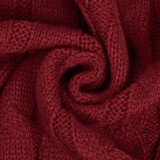 Fashion Women's Autumn Winter Solid Color Long Knit Cardigan Coat