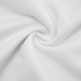 Women Autumn/Winter Stand Collar Zippered Top Shorts with Three-Piece Knee Pads