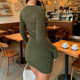 Women Casual Long-Sleeved Bodycon Dress