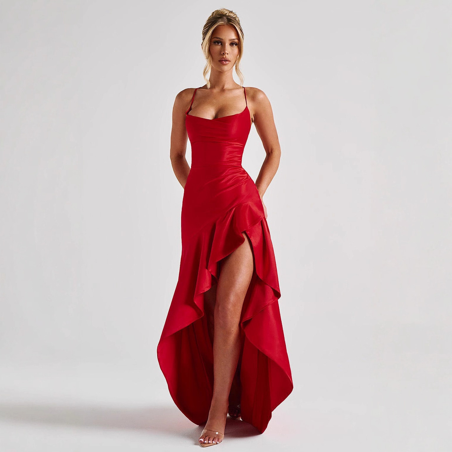 Women Sexy Strapless Maxi Dress