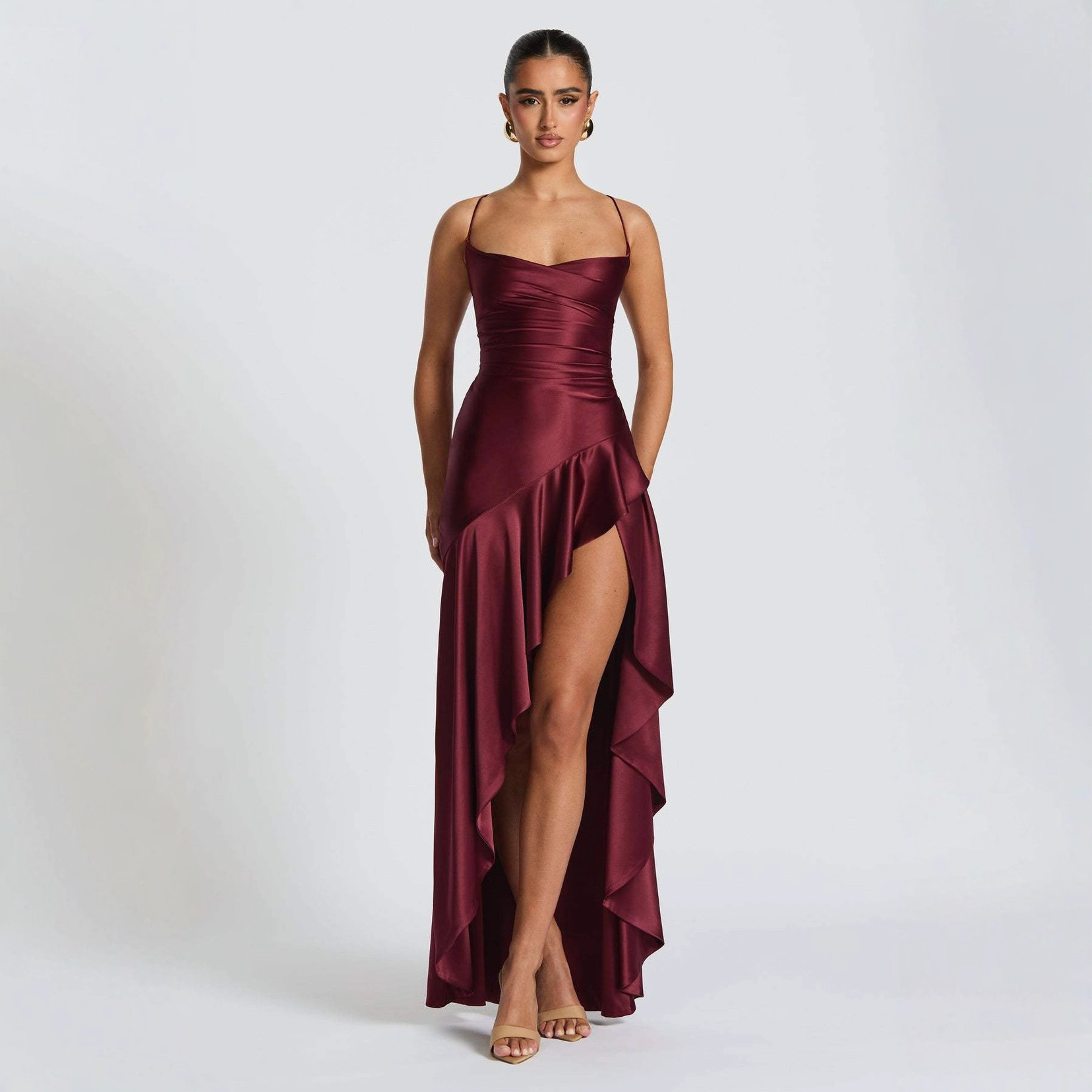 Women Sexy Strapless Maxi Dress