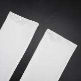 Women Autumn/Winter Stand Collar Zippered Top Shorts with Three-Piece Knee Pads