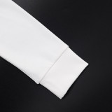 Women Fall Sexy Triangle Cup Hooded Long-Sleeved Jacket and Shorts Three-Piece