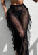 Women Solid Mesh Semi-Sheer Sexy Beach Swimwear