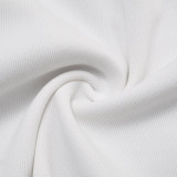 Women Fall Sexy Triangle Cup Hooded Long-Sleeved Jacket and Shorts Three-Piece