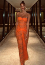 Women Summer Sexy Lace See-Through Bodycon Dress