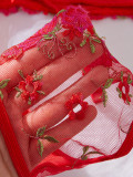 Women Mesh Floral Embroidered Underwire Bra Sexy Lingerie