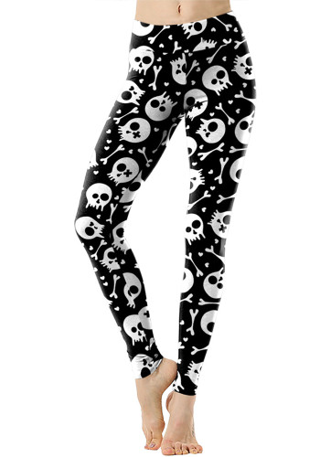 Halloween Pumpkin Zombie Printed Legwear and Purim Pants