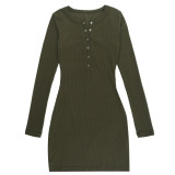 Women Casual Long-Sleeved Bodycon Dress