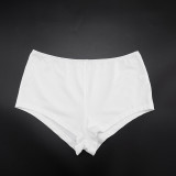 Women Autumn/Winter Stand Collar Zippered Top Shorts with Three-Piece Knee Pads