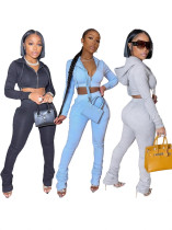 Fashion Casual Women's Hooded Long-Sleeved Top Pants Set Two-Piece Set Fashion Casual Women's Hooded Long-Sleeved Top Pants Set Two-Piece Set
