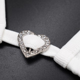 Women Fall Sexy Triangle Cup Hooded Long-Sleeved Jacket and Shorts Three-Piece