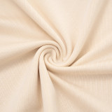 Women Autumn/Winter Solid Turtleneck Long-Sleeved Bodysuit with Covered Legs Two-Piece Set