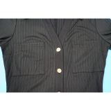 Women's Fashion V-Neck Single Row Buttons Long Sleeve Solid Long Dress