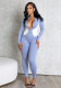 Women's Autumn Slim-Fitting Zipper Fitness Color-Blocking Sport Jacket Pants Set