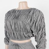 Women's Sexy Crop Top Slim-Fitting Flared Pants Two-Piece Set