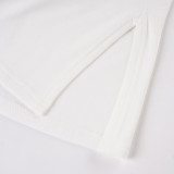 Women's Autumn Winter Solid Slash Shoulder Slim Fit Irregular Top