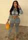 Women Stretch Long-Sleeved Top and Two-Piece Pants