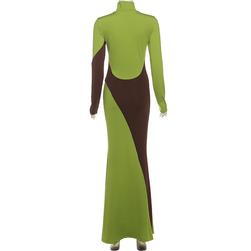 Women Fall Colorblock Dress