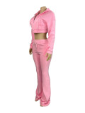 Women Hoodies and Bell Bottom Pants Two-Piece Set